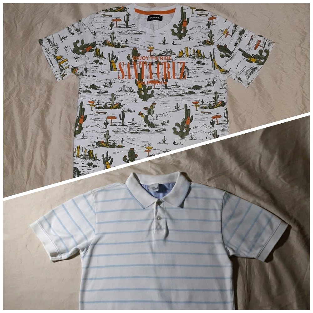 Old Navy polo & Blumind t-shirt for boys size L
